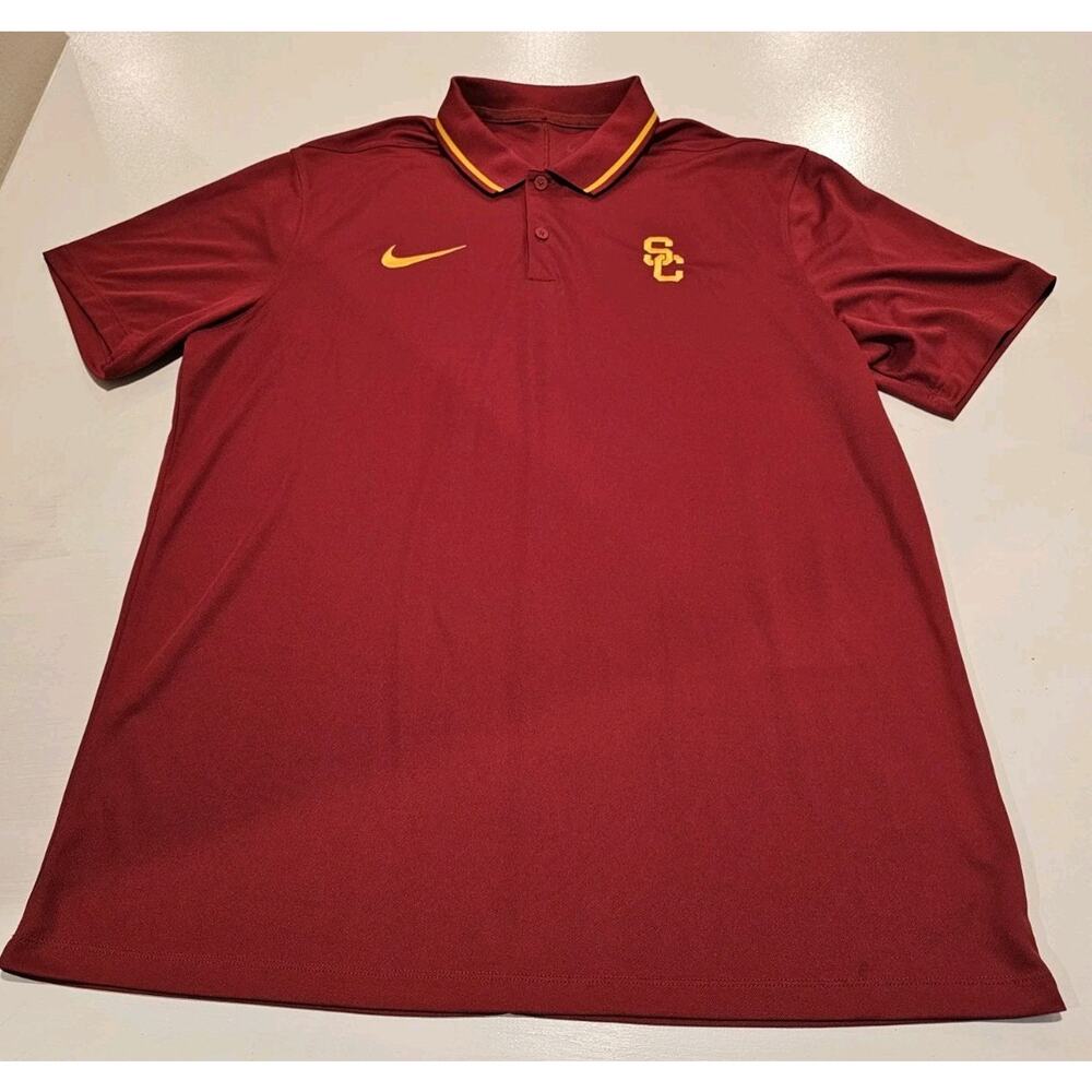 USC Trojans Nike Dri-Fit Polo Men's Cardinal Sz Large